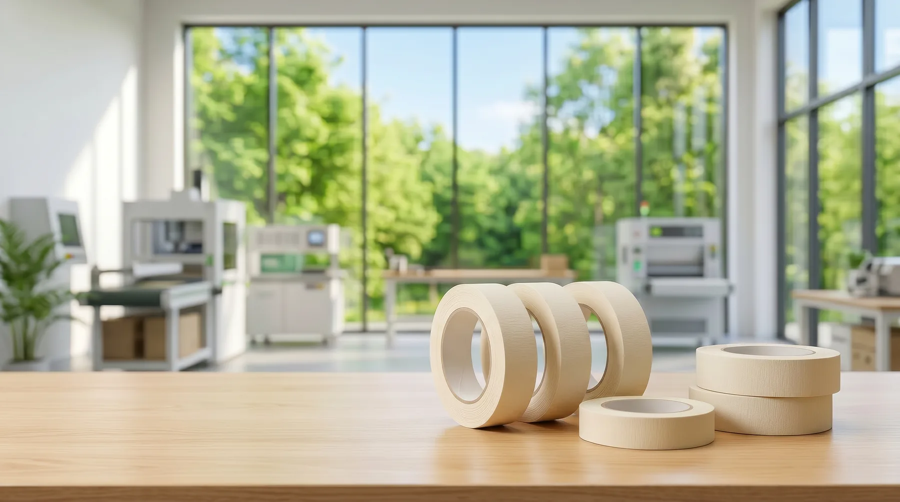 Pantape masking tape in a bright production lab